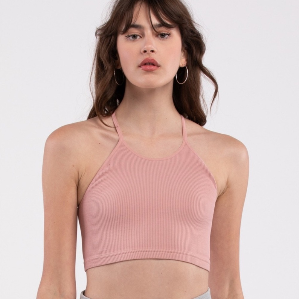 Free People Movement Pink Crop Tank M/L